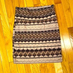 Cotton bodycon mini skirt